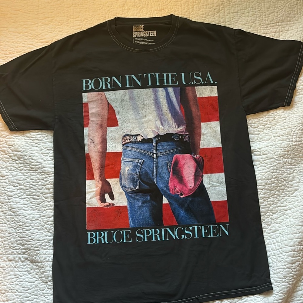 NEW Bruce Springsteen 40th Anniversary BORN IN THE USA Black UNISEX Tee Shirt 🎸